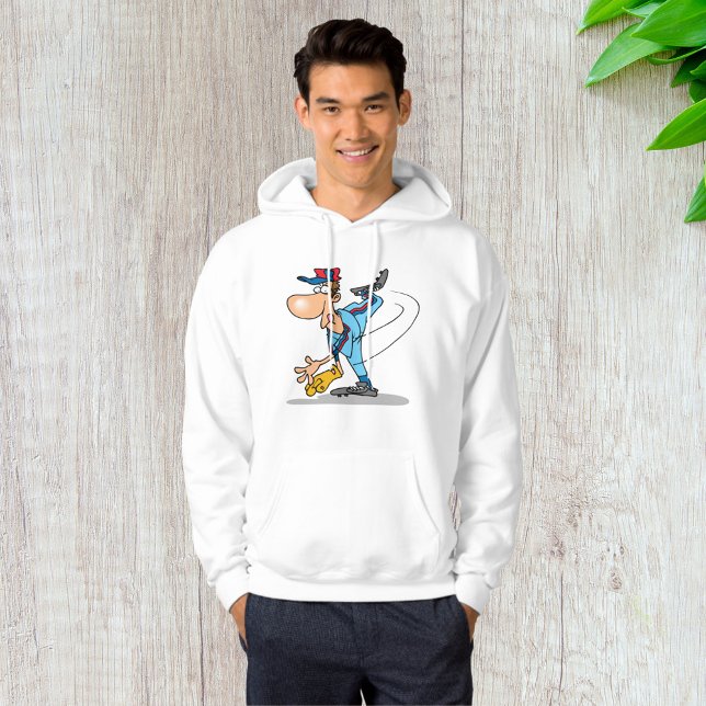 Funny Cartoon Baseball Pitcher Throwing a Fastball Hoodie (Creator Uploaded)