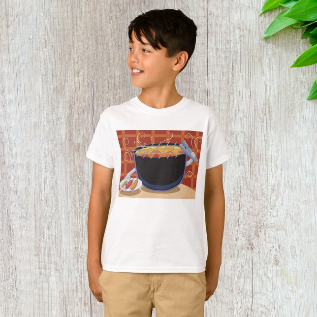 Funny Cartoon BBQ Grill with Tongs and Skewers  T-Shirt (Creator Uploaded)
