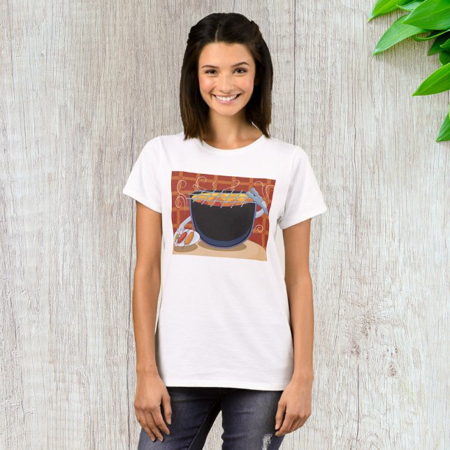 Funny Cartoon BBQ Grill with Tongs and Skewers  T-Shirt (Creator Uploaded)