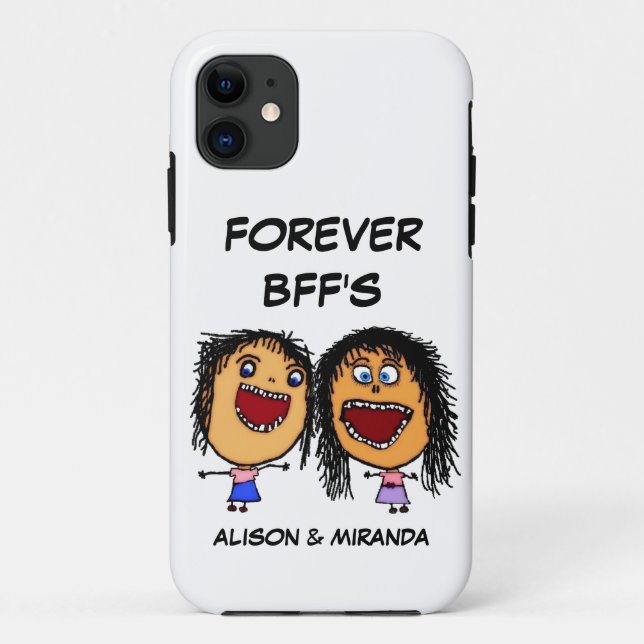 Funny Cartoon Best Friends BFF's Case-Mate iPhone Case (Back)