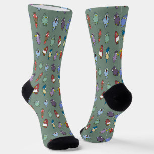 Funny Cartoon Bird Pattern Socks