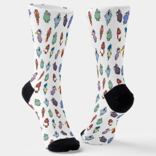Funny Cartoon Bird Pattern Socks