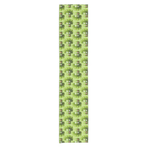 Funny Cartoon Broccoli Pattern Short Table Runner
