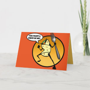 FUNNY CARTOON BURRITO BLANK GREETING CARD