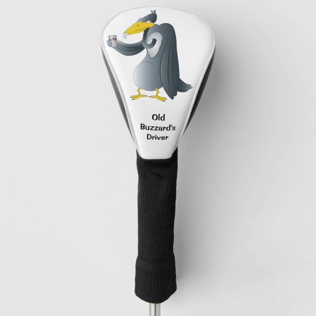 Funny Cartoon Buzzard Personalized Golf Head Cover (Front)