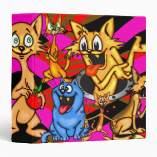 Funny Cartoon Cat Binder