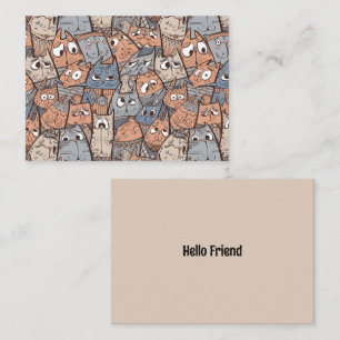 Funny Cartoon Cats Card