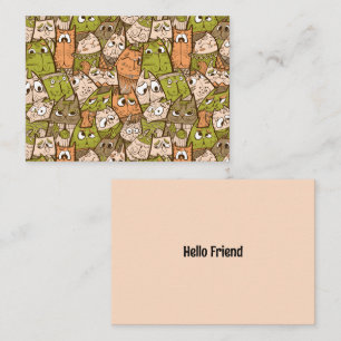 Funny Cartoon Cats Card