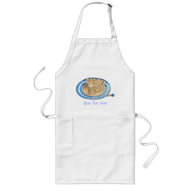 funny cartoon character blue hat and apple pie long apron (Front)