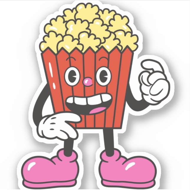 Funny Cartoon Character Popcorn  (Front)