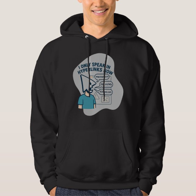 Funny cartoon character with mouse cursor head  hoodie (Front)