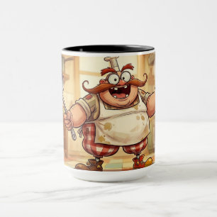 Funny Cartoon Chef Ceramic Coffee Mug
