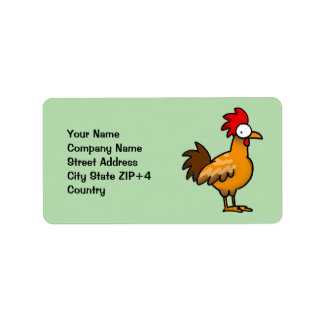 Funny Cartoon Chicken Address Label
