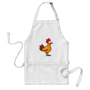 Funny Cartoon Chicken Illustration Standard Apron