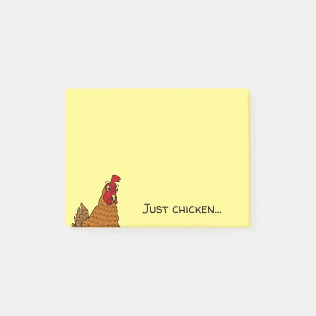 Funny Cartoon Chicken Pun Gift for Farmer Gardener Post-it Notes (Front)