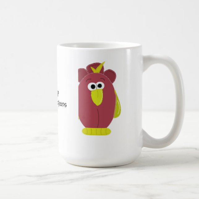 Funny Cartoon Chicken with Saying Coffee Mug (Right)