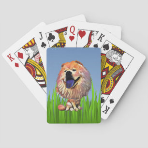 Funny Cartoon Chow Chow Deck of Cards
