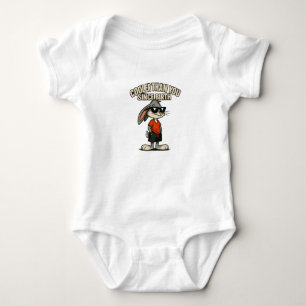 Funny Cartoon Cool Bunny Baby Bodysuit