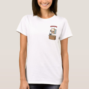 Funny Cartoon Corgi Receptionist Hanging Upside T-Shirt