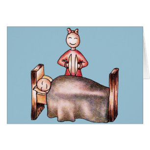 Funny Cartoon Couple Girl Cymbals Boy Sleeping
