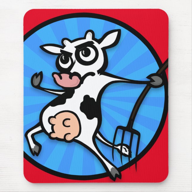 FUNNY CARTOON COW MOUSE PAD (Front)