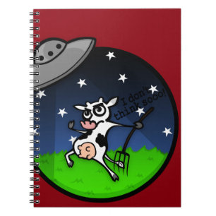 FUNNY CARTOON COW SPIRAL NOTEBOOK