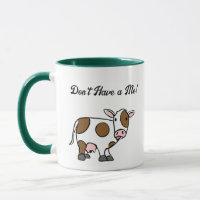 Funny Cartoon Cow with Cute Farm Animal Attitude