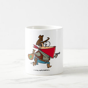 Funny Cartoon Cowboy Bandit Robber Coffee Mug