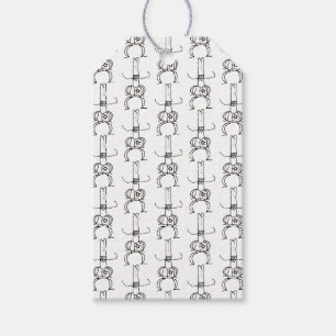 Funny Cartoon Cowboys Drawing Doodle Gift Tags