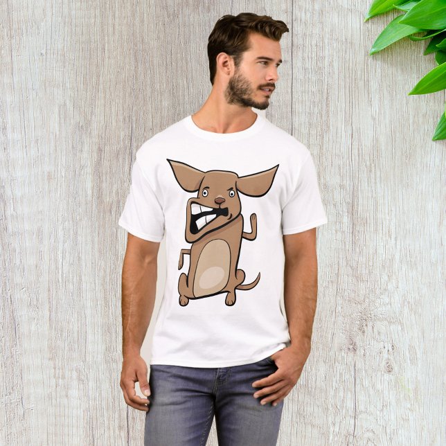 Funny Cartoon Crazy Dog Hilarious Cute Pet  T-Shirt (Creator Uploaded)