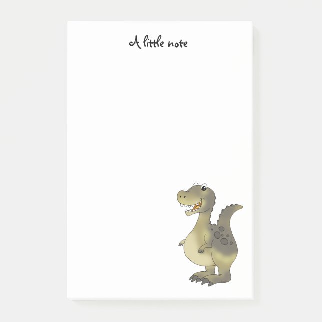 funny cartoon dinosaur post-it notes (Front)