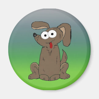 Funny Cartoon Dog Bulging Eyes Magnet
