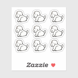 Funny Cartoon Dog Custom-Cut Vinyl Stickers
