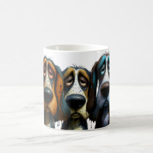 Funny Cartoon Dog Trio Coffee Mug