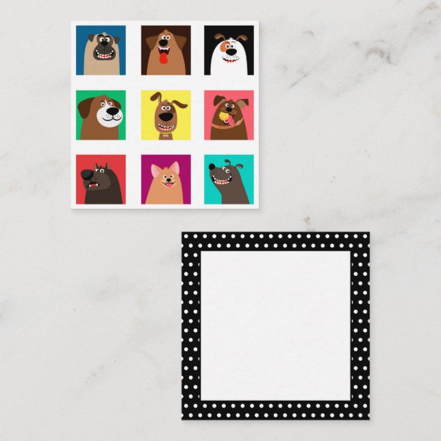Funny Cartoon Dogs Card (Front/Back)