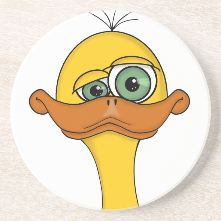 Funny Cartoon Duck Coaster | Zazzle