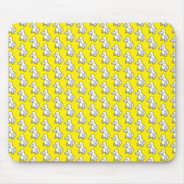 Funny Cartoon Duck or Penguin Mouse Pad (Front)