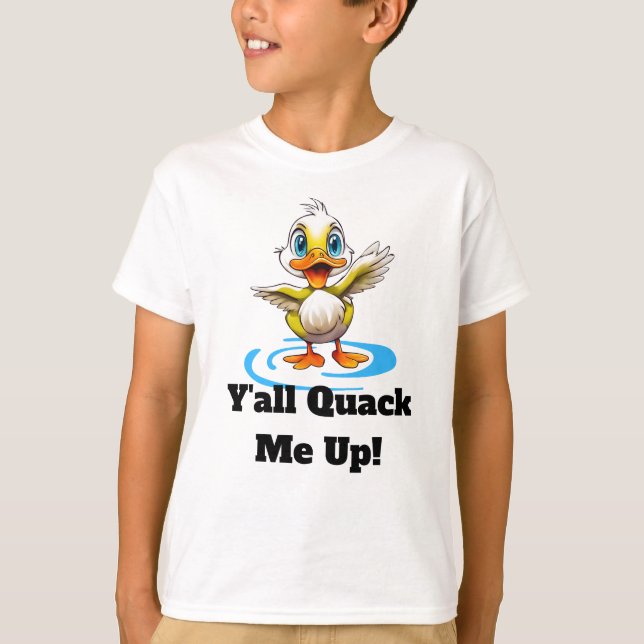 Funny Cartoon Duckling Kids' T-Shirt (Front)