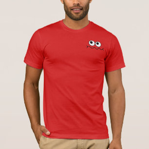 Funny Cartoon Face Front & Back T-Shirt
