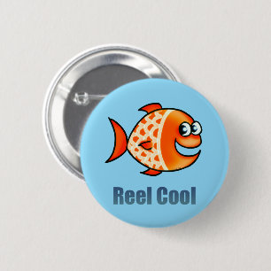 Funny Cartoon Fish Ocean Pun 2 Inch Round Button