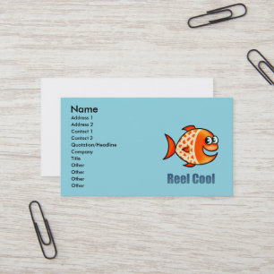 Funny Cartoon Fish Ocean Pun Business Card