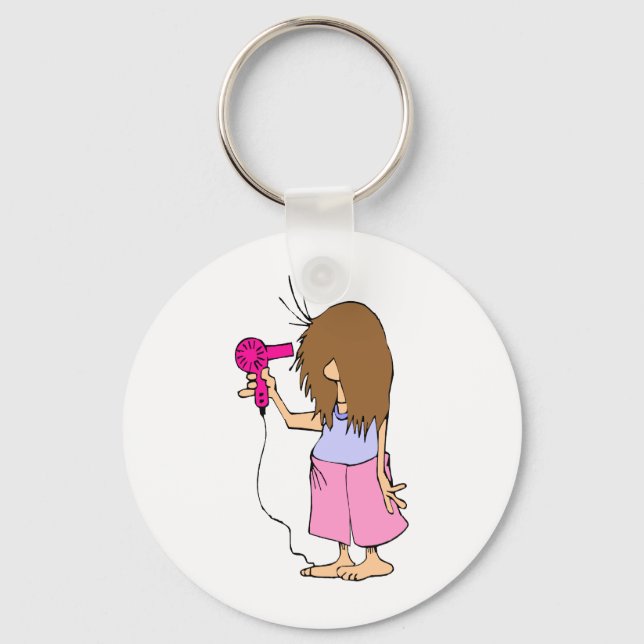 Funny Cartoon for Sleepyheads Keychain (Front)