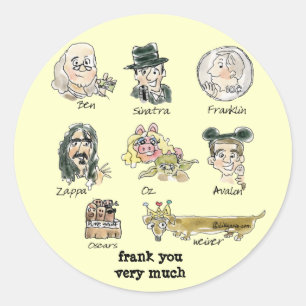 Funny Cartoon Frank You Very Much Sticker