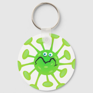 Funny Cartoon Germ Bacteria Keychain