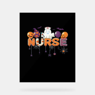 funny cartoon ghost nurse - Hot Nurse Halloween Ou Acrylic Sign