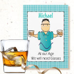 Funny Cartoon Humourous for Men Birthday  Card<br><div class="desc">Does your husband or friend appreciate a good laugh?  This funny and humourous card can be personalized with his name and message to add a custom touch!</div>