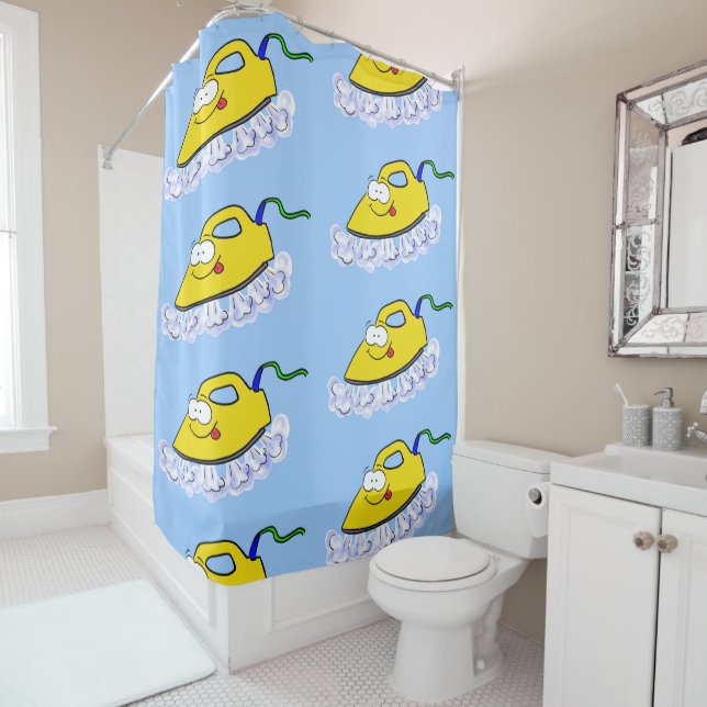 Funny cartoon iron laundry illustration (In Situ)