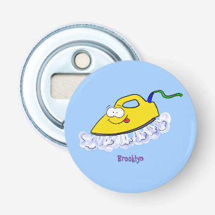 Funny cartoon iron laundry illustration bottle opener