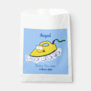Funny cartoon iron laundry illustration favour bag