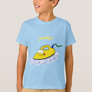 Funny cartoon iron laundry illustration T-Shirt